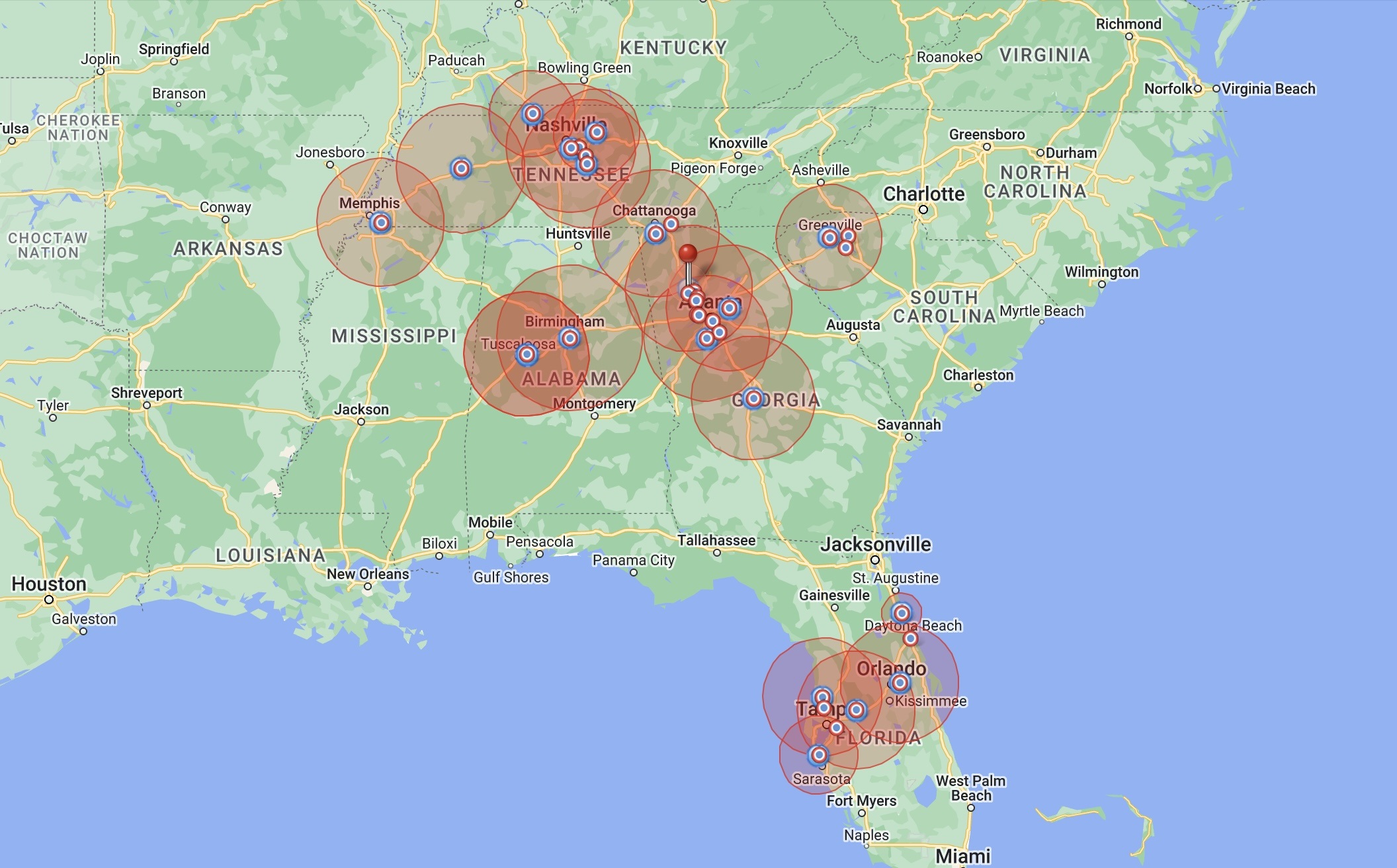 A Mobile Maintenance Locations